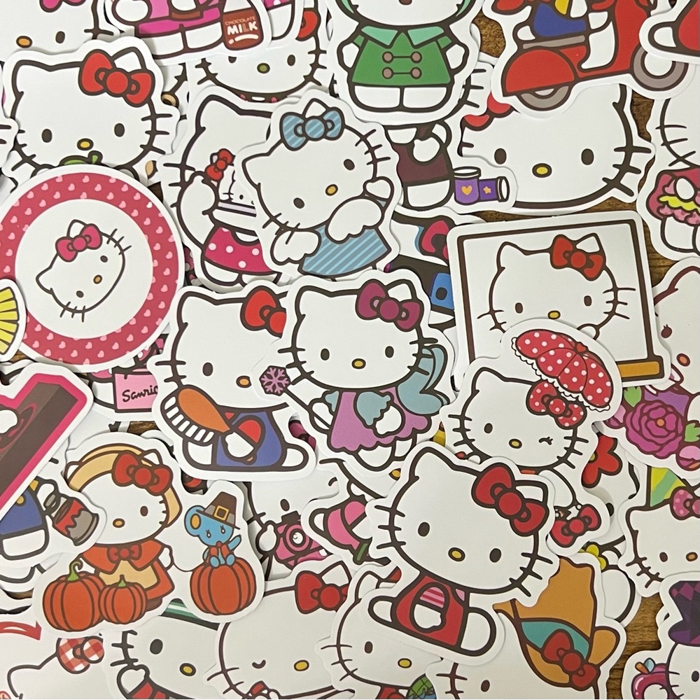 50pcs Hello Kitty Stickers | Sanrio Kawaii Vinyl Decals